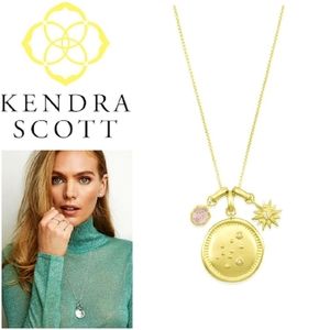 NWT💎February AQUARIUS Charm Necklace Set Gold